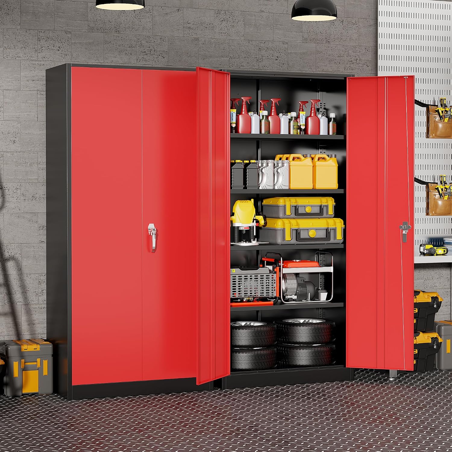 Прочный металлический шкаф для – обзор и цена Tools For Garage Workshop